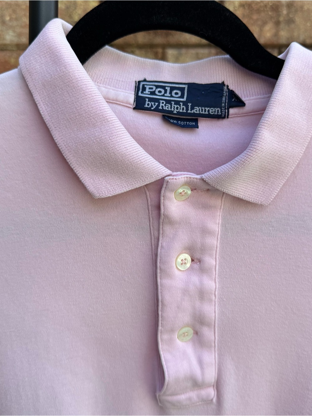 Polo by Ralph Lauren Light Pink Cotton Polo Shirt